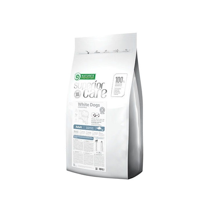NATURE'S PROTECTION Superior Care White Dogs Grain Free Adult Small Białoryba - cibo secco per cani - 10 kg