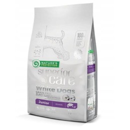 NATURE'S PROTECTION Superior Care White Dogs Grain Free Junior Salmone - cibo secco per cuccioli - 10 kg