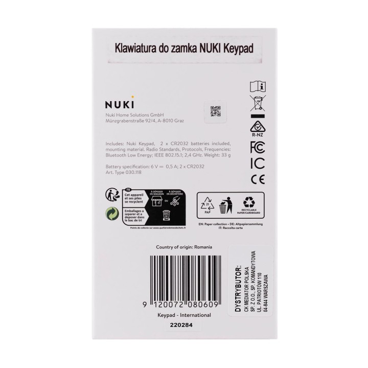 Nuki 9120072080609 serratura intelligente smart per porta