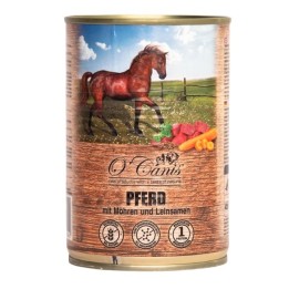 O'CANIS Carne di cavallo con verdure e semi di lino - Cibo umido per cani - 400 g