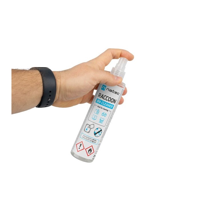 Alcol isopropilico Natec Raccoon IPA spray detergente 250 ml