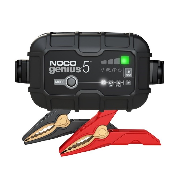 NOCO GENIUS5 5A Caricabatterie per batterie 6V/12V con funzione di mantenimento e desolfatazione