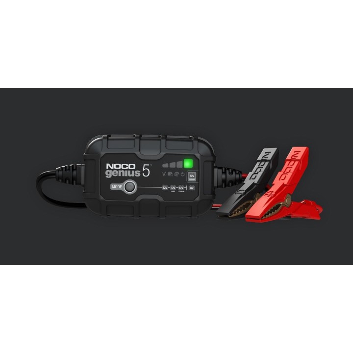 NOCO GENIUS5 5A Caricabatterie per batterie 6V/12V con funzione di mantenimento e desolfatazione