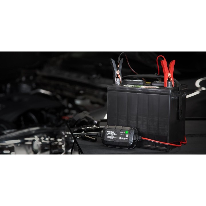 NOCO GENIUS5 5A Caricabatterie per batterie 6V/12V con funzione di mantenimento e desolfatazione