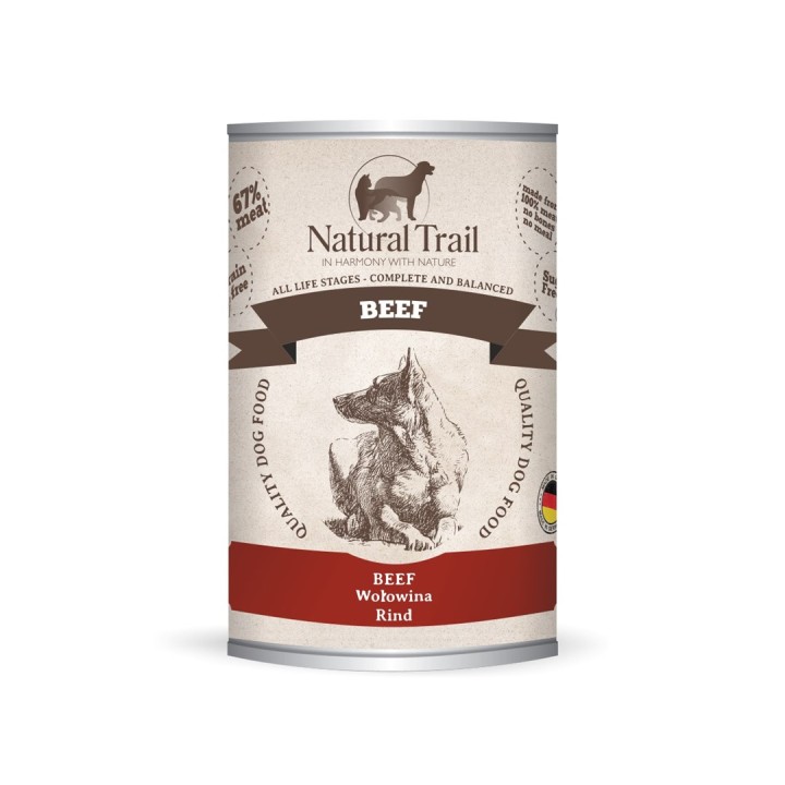 NATURAL TRAIL Manzo - Cibo umido per cani - 400 g