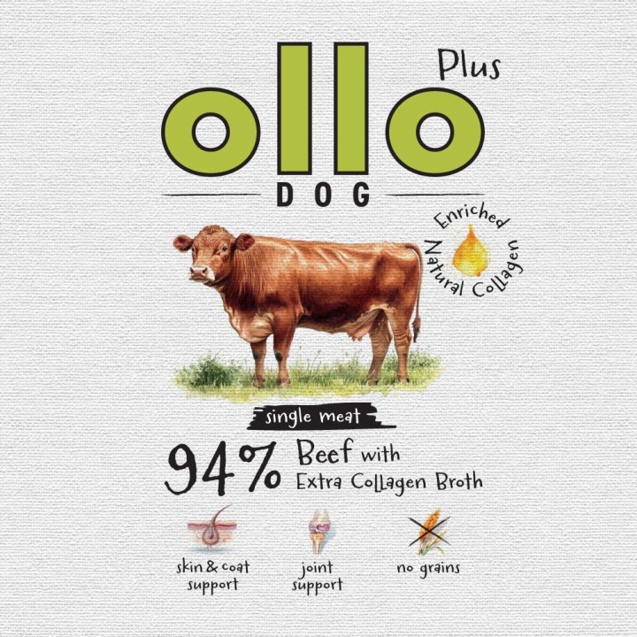 OLLO Plus Collagene Manzo - cibo umido per cani - 400g
