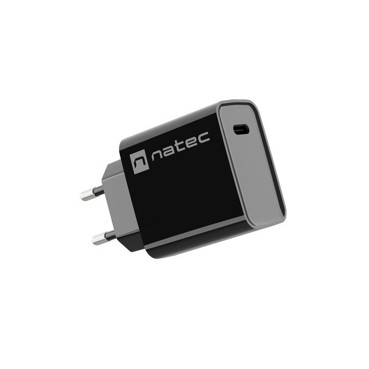 NATEC CARICABATTERIE DA RETE RIBERA USB-C 20W PD