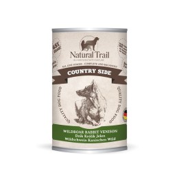 NATURAL TRAIL Country Side Cinghiale Coniglio Cervo - Cibo umido per cani - 400 g