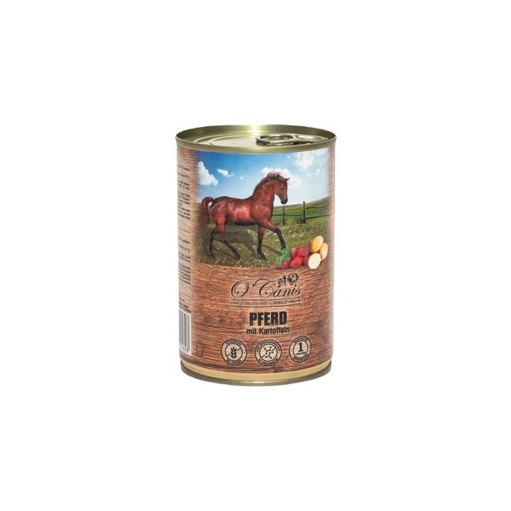 O'CANIS Cibo umido per cani in scatola - cavallo con patate - 400 g