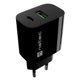 NATEC NUC-2397 caricabatterie dispositivo mobile universale nero AC ricarica veloce interno