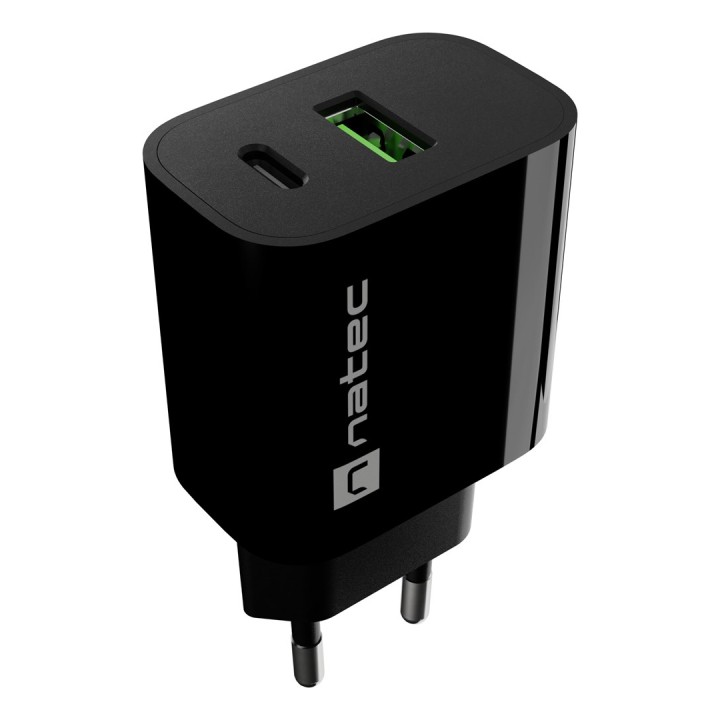 NATEC NUC-2397 caricabatterie dispositivo mobile universale nero AC ricarica veloce interno
