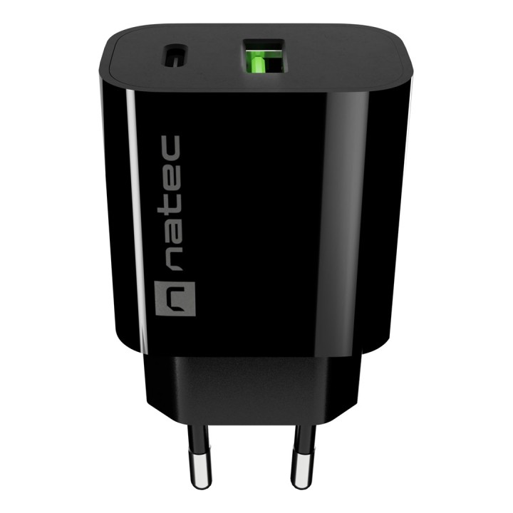 NATEC NUC-2397 caricabatterie dispositivo mobile universale nero AC ricarica veloce interno