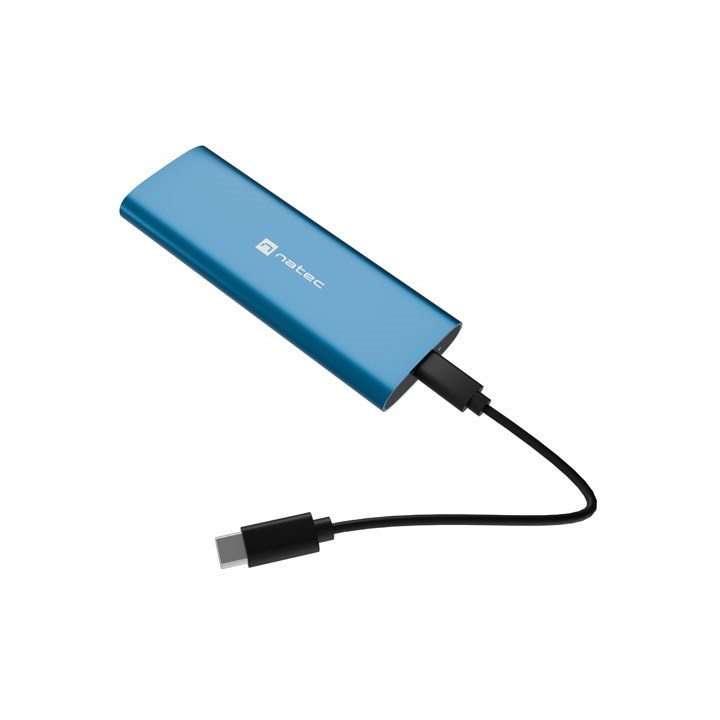 NATEC RHINO M.2 NVME LITE esterno SSD enclosure USB-C 3.2 GEN 2 blu orizzonte