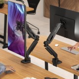 ONKRON G90-B supporto da scrivania inclinabile e girevole per monitor 13‘-34’ max. 10 kg con rotazione nero