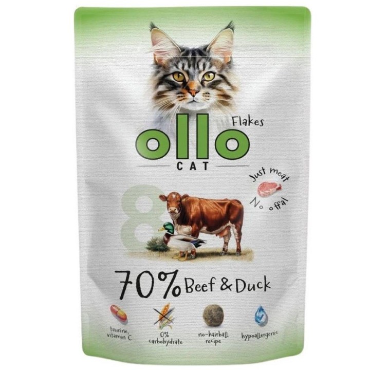 OLLO Cat No. 8 Manzo e anatra - cibo umido per gatti - 85g