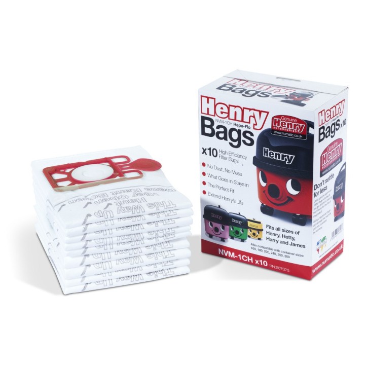 Numatic HEPA-flo NVM1CH 9L Sacchetti per aspirapolvere Henry Hetty Harry 10 pz