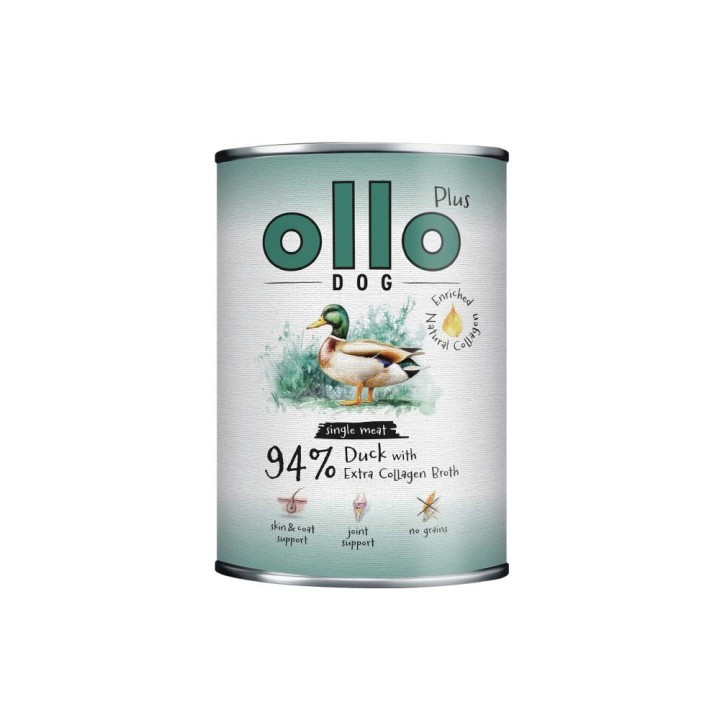 OLLO Plus Collagene Anatra - cibo umido per cani - 400g