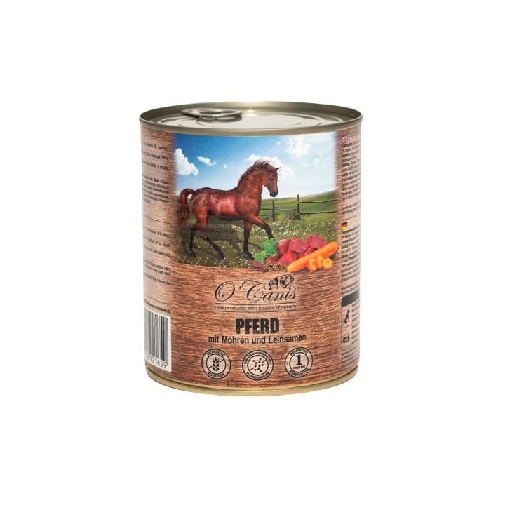 O'CANIS Cibo umido per cani in scatola - cavallo con patate- 800 g