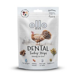 OLLO Strisce di tacchino essiccate all'aria Dental - snack per cani - 80g