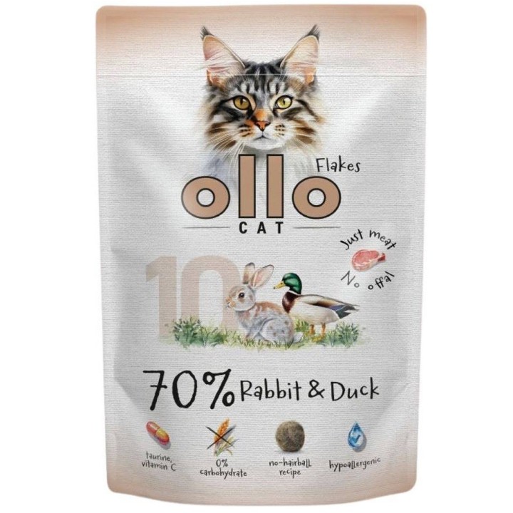 OLLO Cat No. 10 Coniglio e anatra - cibo umido per gatti - 85g