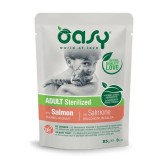 OASY Bocconcini in salsa salmone sterilizzato - cibo umido per gatti - 85g
