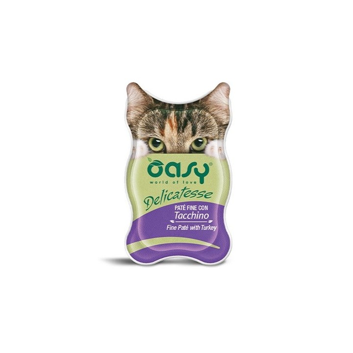 OASY Delicatesse Fine paté con tacchino - cibo umido per gatti - 85g