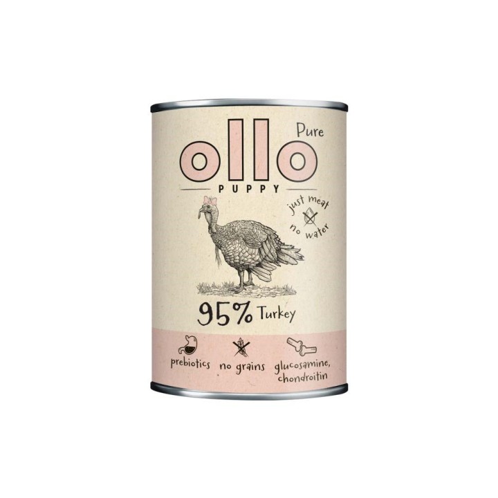 OLLO Puppy Pure Tacchino - cibo umido per cani - 400 g