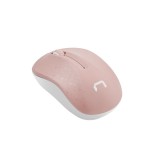 Natec mouse wireless Toucan rosa & bianco 1600DPI