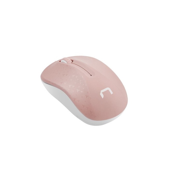 Natec mouse wireless Toucan rosa & bianco 1600DPI