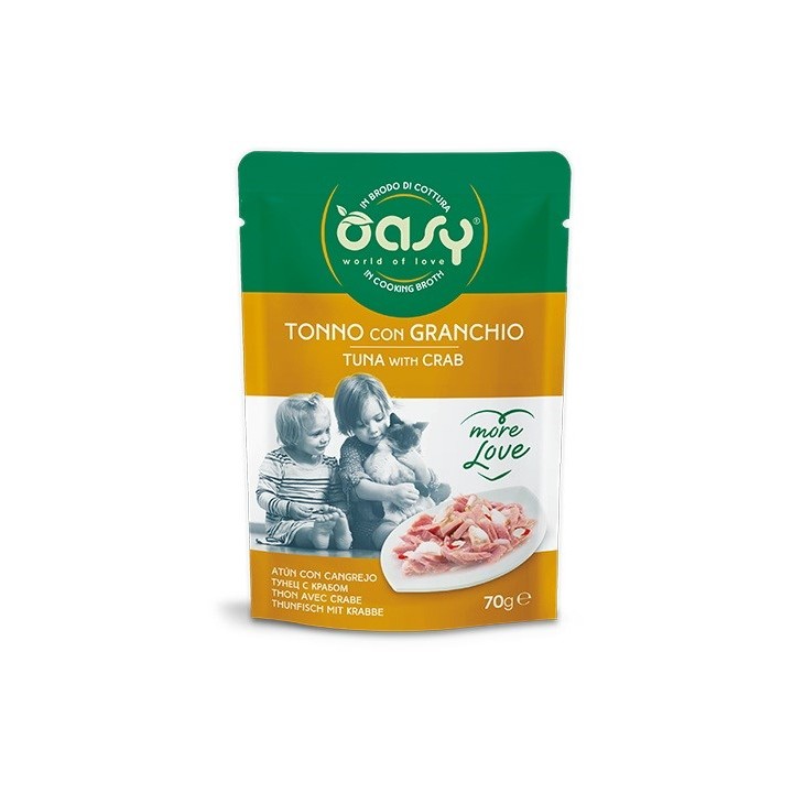 OASY More Love Tonno con granchio - cibo umido per gatti - 70g