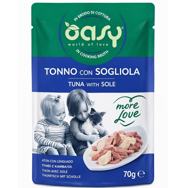 OASY More Love Tonno con sogliola - cibo umido per gatti - 70g