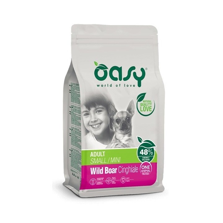 OASY One Animal Protein Adult Small/Mini Cinghiale - cibo secco per cani - 2 5kg