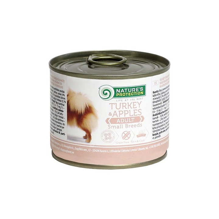 NATURE'S PROTECTION Adult Small Tacchino e Mele - cibo umido per cani - 200 g
