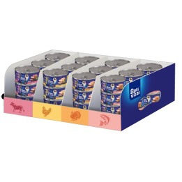 OPTIVITAL Mixcase Manzo pollo tacchino salmone - cibo umido per gatti - 36x85g