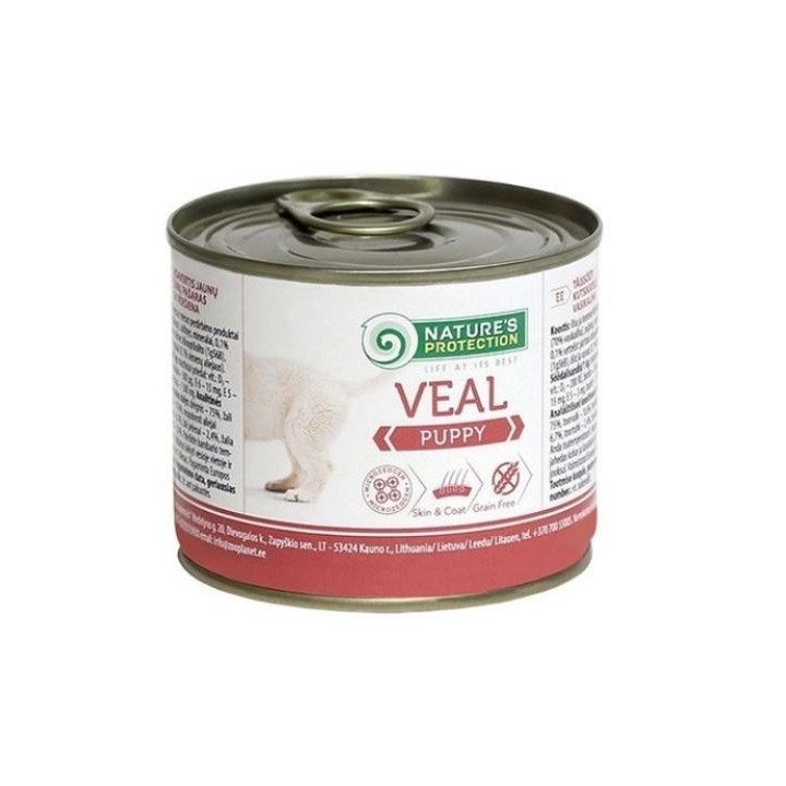 NATURE'S PROTECTION Puppy Vitello - cibo umido per cuccioli - 200 g