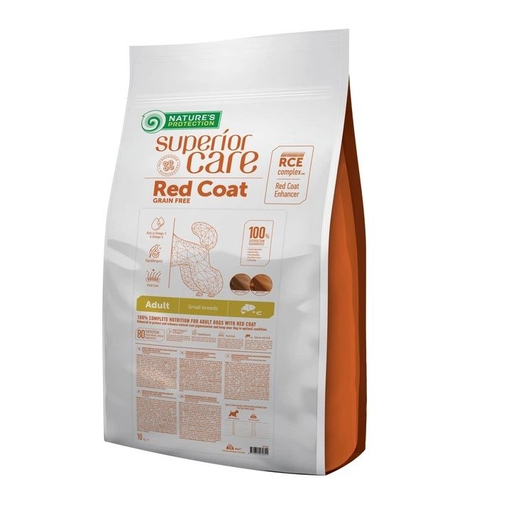 NATURE'S PROTECTION Superior Care Red Coat Adult Small breed Grain free Salmone - cibo secco per cani - 10kg