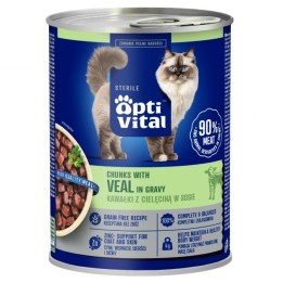 OPTIVITAL Sterile con vitello in salsa - cibo umido per gatti - 415g