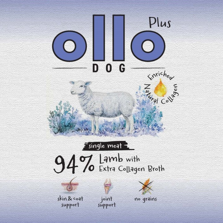 OLLO Plus Collagen Mono Agnello - cibo umido per cani - 800g