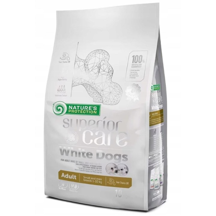 NATURE'S PROTECTION Superior Care White Dogs Grain Free Adult Small Agnello - cibo secco per cani - 10 kg