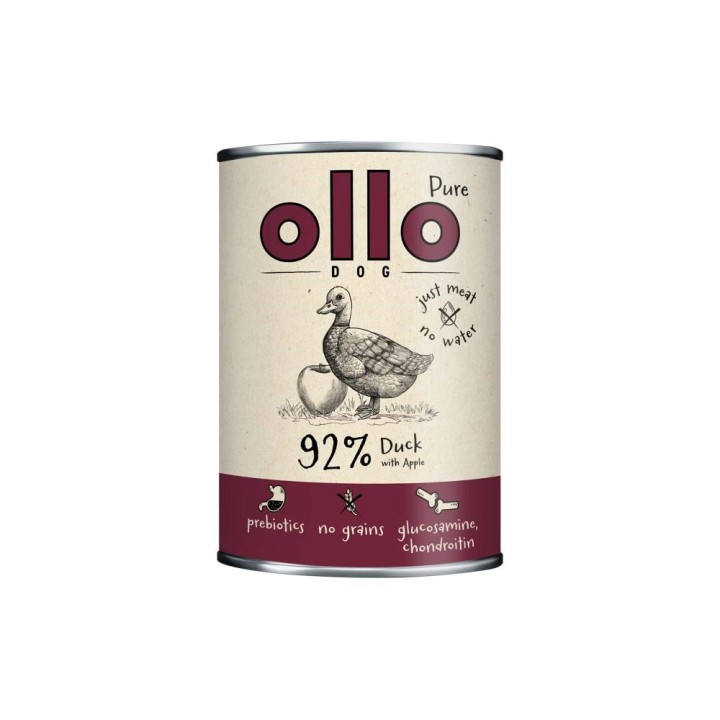 OLLO Pure Anatra con mela - cibo umido per cani - 400g