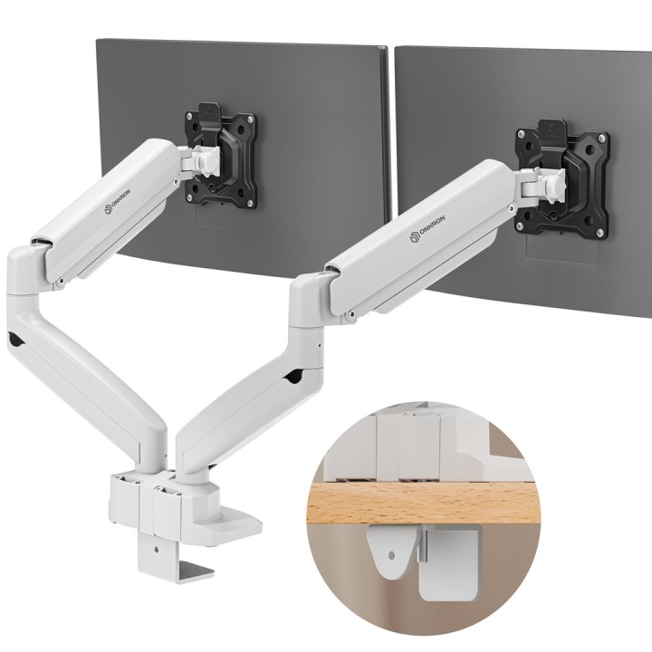 ONKRON G160-BW supporto/staffa monitor 81.3 cm (32 ) Scrivania Bianco Nero