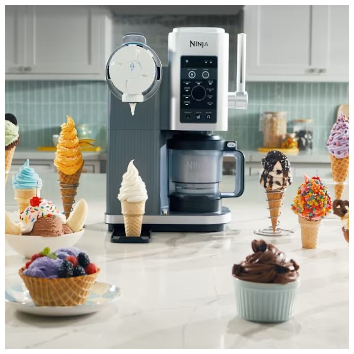 Ninja CREAMi Macchina per gelato soft serve 0.47 L 800 W Grigio Argento