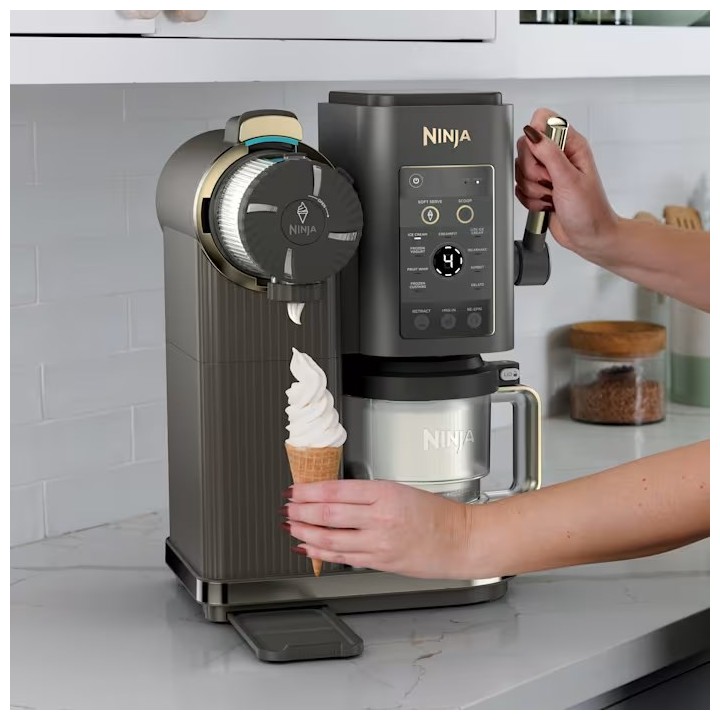 Ninja CREAMi Macchina per gelato soft serve 0.47 L 800 W Grigio Argento