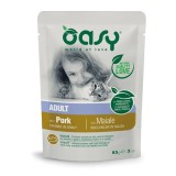 OASY Bocconi in salsa Maiale - cibo umido per gatti - 85g