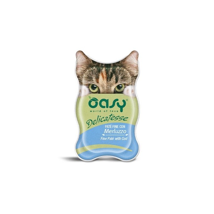 OASY Delicatesse Fine paté con merluzzo - cibo umido per gatti - 85g