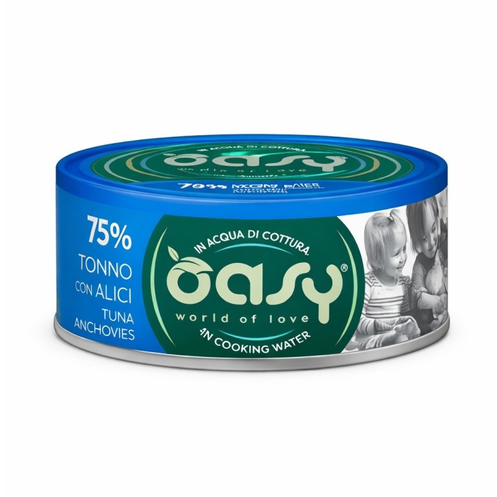 OASY More Love Tonno con acciughe - cibo umido per gatti - 70g