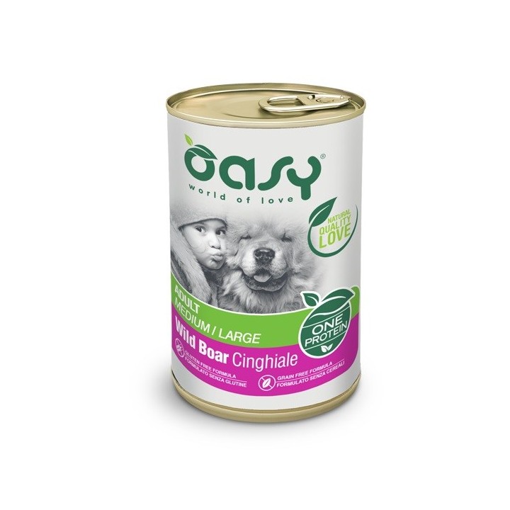 OASY One Protein Adult Medium/Large Cinghiale - cibo umido per cani - 400g