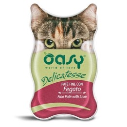 OASY Delicatesse Fine patè con Fegato - cibo umido per gatti - 85g