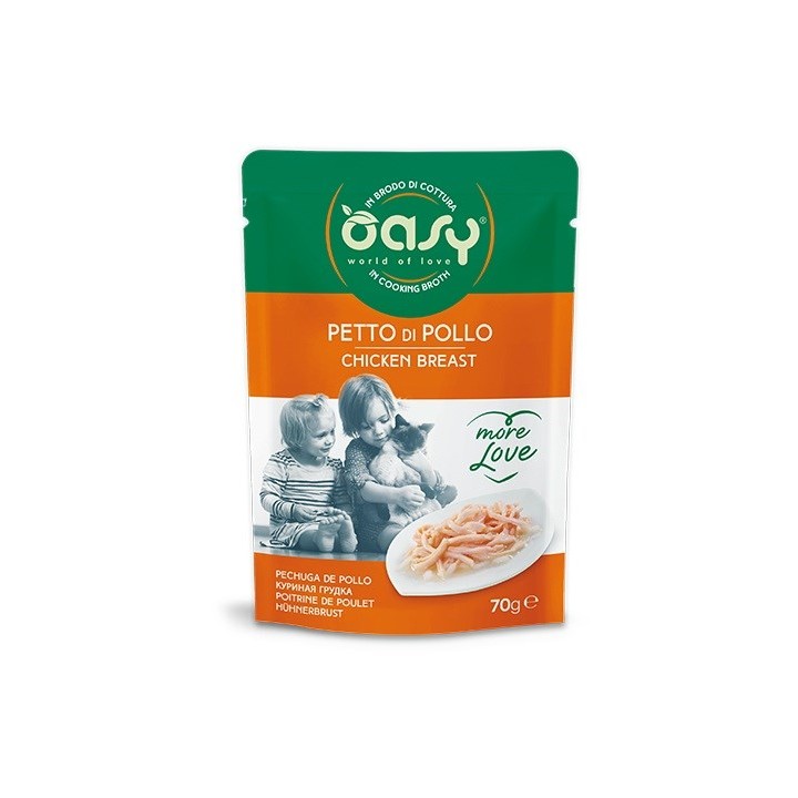 OASY More Love Petto di pollo - cibo umido per gatti - 70g