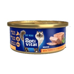 OPTIVITAL Fluffy mousse con tacchino - cibo umido per gatti - 85g